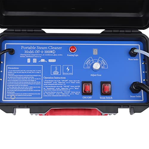 SABUIDDS Myjka parowa, 3000 W, 220 V, ciśnienie pary: 3 – 3,5 bar, elektryczna, wysokociśnieniowa, wysoka temperatura, gospodarstwo domowe, ręczne, przenośne, parowe do okapów kuchennych, kuchenek