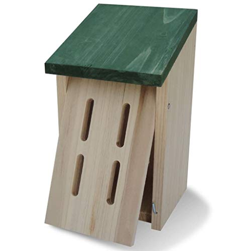 vidaXL Solid Wood Butterfly House Set with Green Roof - Wall Mounted Sanctuary for Butterflies with Cleaning Door - Set of 4 - Image 5