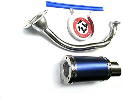 NEW! High Performance Exhaust System Muffler for GY6 50cc-400cc 4 Stroke Scooters ATV Go Kart (Blue)
