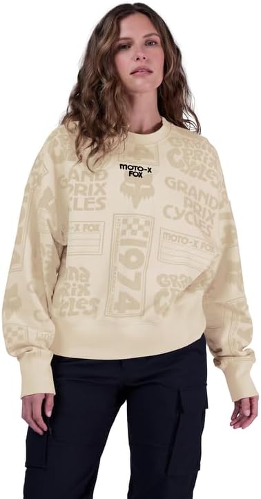 BLÜFF FOX LADY CIRCA 74 OVERSIZED FLEECE CREW OFF WHITE M