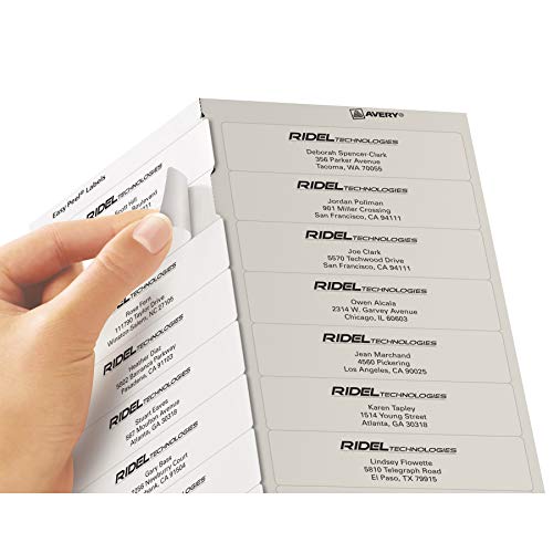 Avery White Rectangle Labels, 1" X 4" Rectangle Label with Easy Peel for Laser/Inkjet Printers, Shipping/Addressing, Permanent Labels, Printable Blank 2000 Labels, (5161) Made in C image 3