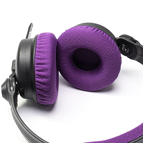 Image of Rainbow Color Ear Pads Headband Cushion Kits Compatible with Sennheiser HD25 HD250BT HD25-ll HD25S Il HMD25 Headphone Foam Covers (PurplePolyester Sets)