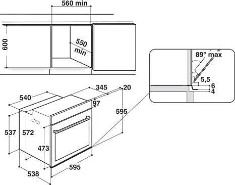 Whirlpool Horno eléctrico de encastre OAKZ9379HIX : 255.31: Amazon.es:  Grandes electrodomésticos