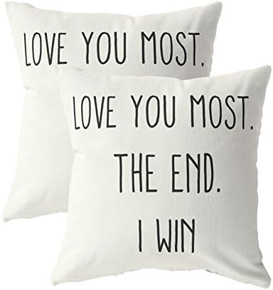 Love You Most. The End. I Win, Pillow Cases | Buy 1 Get 1 | Decor Home