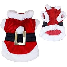 Idepet Santa Dog Costume Christmas Pet Clothes Winter Hoodie Coat Clothes for Dog Pet Clothing Chihuahua Yorkshire Poodle M