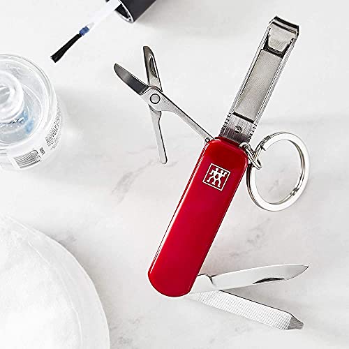 Accessoire manucure 60 mm rouge avec ciseaux et lime haute précision - 3