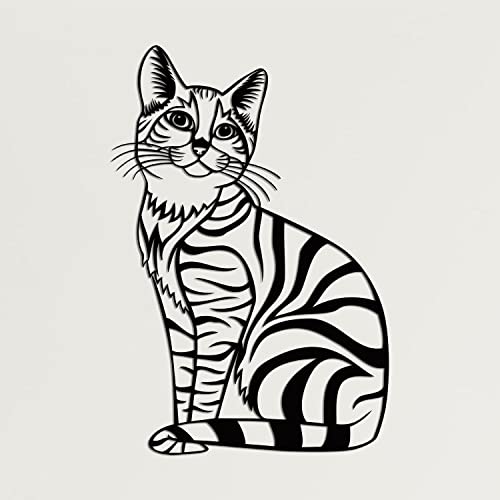 Create A Focal Point With The DEKADRON Metal Cat Silhouette Wall Art