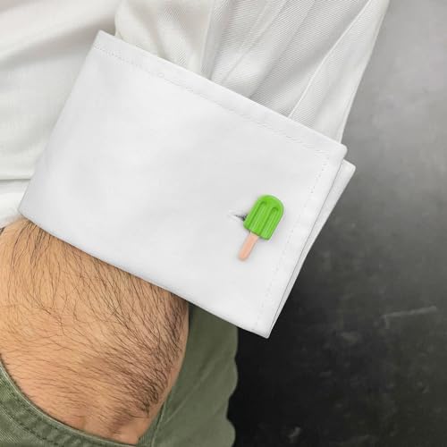 Mancuernillas verde en forma de paleta para hombre con caja de regalo miniatura 2