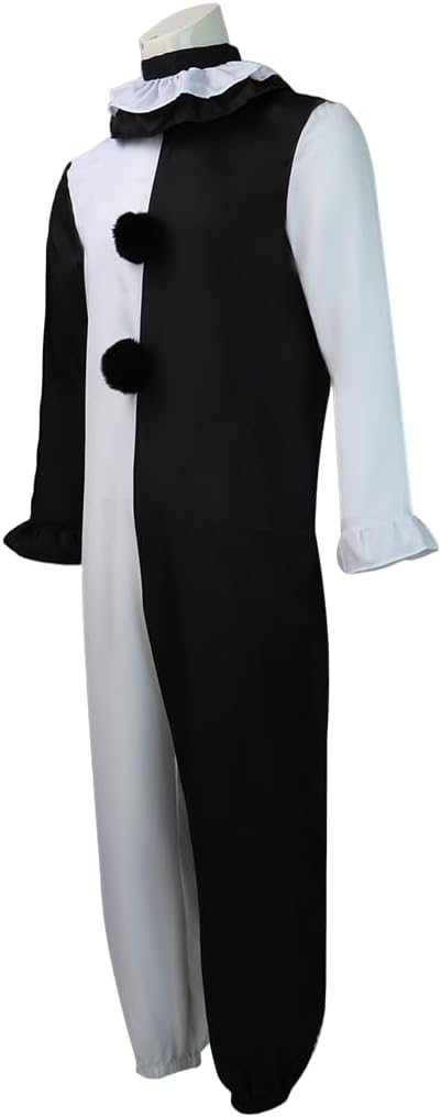 Art the Clown Costume Clown Jumpsuit Men Women Outfit Black White Bodysuit Full Set Halloween Costume With Mask - Image 4
