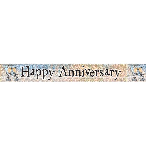 9ft Prism Happy Anniversary Banner