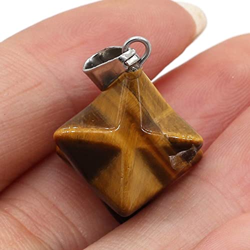 Zotoone Natural Stone Pendant 10Pcs Random Color Mix Stone Pendants Healing Crystal Quartz Chakra Reiki Gemstone Charms For Necklace Jewelry Making 22X24 Mm #TOP4