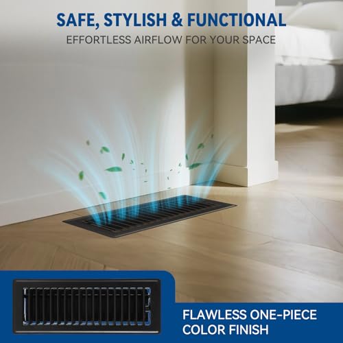 Ventyun 3"x10" Floor Register Vent Covers, 4Pack, Black by Ventyun - Used condition - Image 3