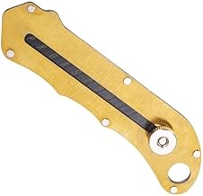 Dizgoy Retractable Stainless Steel Utility Knife With Blades - Simple Portable Heavy Duty Retractable Box Cutter For School, Office, Student- 18mm Wider Sharp Blade with Finger Grip (Gold)