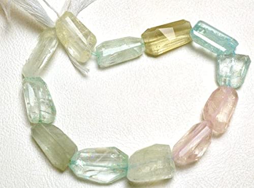 Aquamarine faceted nuggets beads multicolor : finissez vos créations de bijoux uniques
