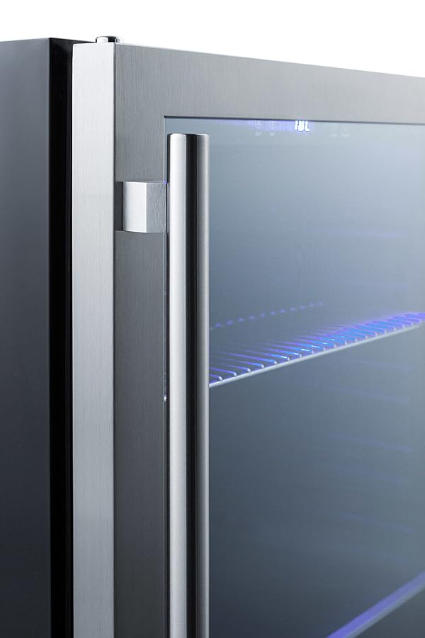 Summit 24” Beverage Center, 4.2 Cu.Ft. Capacity, ADA Compliant, Refrigerator, Stainless Steel & Glass- Albv2466csslhd (Left Handed Door Swing) on Fridge.com - View 4