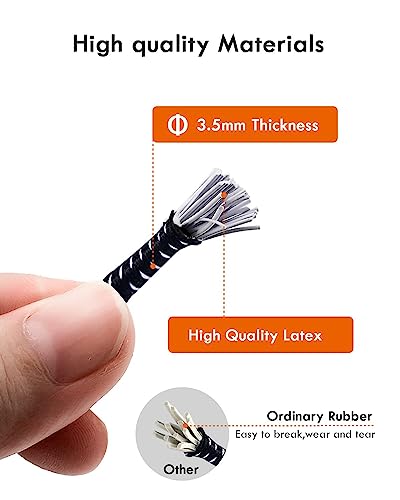Gorffy Bungee Cord with Balls,75 pcs Tarpaulin Bungee Balls 5.9",Bungees Cord Ball Heavy Duty Bungees Strap Ties with Ball,Elastic Ties Bungee Tie for Tarpaulin,Camping Tarp,Luggage and Household - Image 4