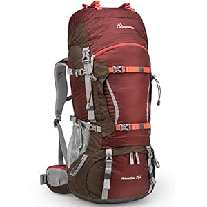 MOUNTAINTOP 70L Internal Frame Backpack Camping Backpacking Hiking Backpack for Men Women with Rain Cover