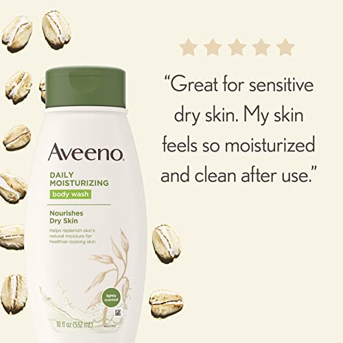 Aveeno Daily Moisturizing Soothing Oat Body Wash, Twin Pack, 18 fl. oz