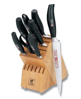 J.A. Henckels Twin Five Star 9-Piece High-Carbon Stainless-Steel Knife Set with Block
