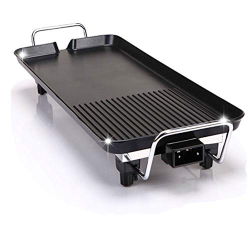 JZH-Wine set 68X29 Cm Teppanyaki Grill Large Solid Electric 1500W Griddle for Fun And Healthy Tabletop Dining