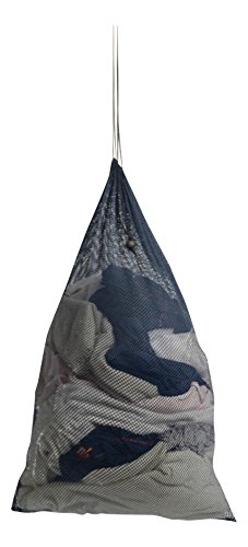 Premium Heavy-Duty Mesh Laundry Bag - Clothes Hamper w/Drawstring - Home & College Essentials Navy Blue (36