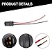 Flygun 6 PCS Car T10 Instrument Bulb Socket, W5W 194 Bulb Pre-Wired Connector Round Mouth 12961 Lamp Holder with 4.33