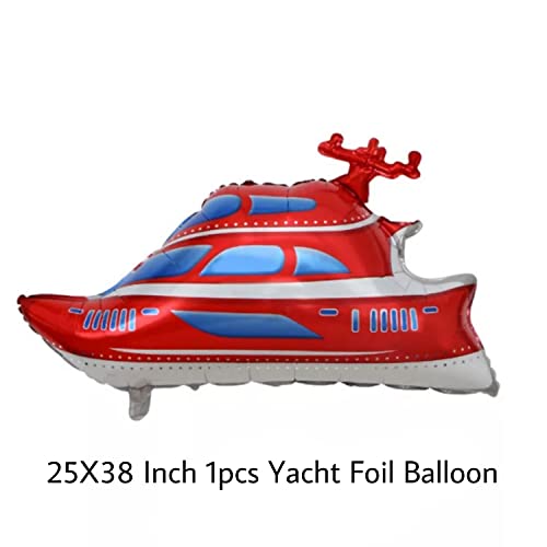 Image of Party Decorz Yacht Foil Balloon Big Size(25X38 Inch,1 Pcs) Vehicles /Transportation Foil Balloon For Children Birthday Party Decoration