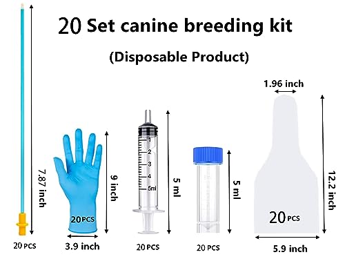 20 Set AI Artificial Insemination Dog Breeding Kit, Canine Breeding Kit, Dog Insemination Breeder Kit, Dog Breeding Supplies, Dog AI Breeding Kit (7.87 inch, Small Breeds) 20 Set AI Artificial Insemination Dog Breeding Kit, Canine Breeding Kit, Dog Insemination Breeder Kit, Dog Breeding Supplies, Dog AI Breeding Kit (7.87 inch, Small Breeds)