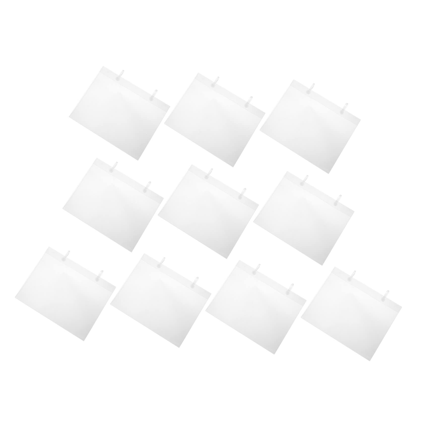 SEWACC Large Hanging Tag Holders 10-Pack Commodity Tag Covers Plastic Sticker Holders