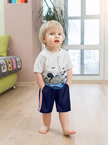 Resinta 5 Pack Toddler Boys Mesh Shorts Quick Dry Active Performance Shorts Basketball Shorts With Pockets #TOP5