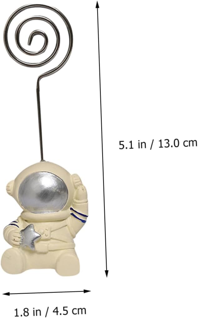 1set Creative Astronaut Theme Memo Clips Decorative Photo Holders for Desk for Cards Notes Pictures Cute for Home Office Cafe and Events