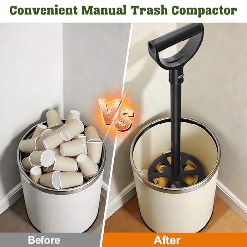 image for BSTSLL Trash Compactor for Kitchen, 25.5 inch Manual Trash Compactor, 