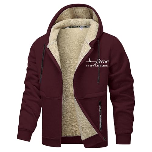 Veste d'hiver doublée fermeture éclair et sweat à capuche homme en polaire