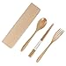 Forchetta in legno, stoviglie portatili, set di posate da viaggio leggero e di alta qualità, sicuro per l'ambiente, per amici vegetariani