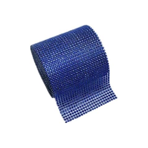 Rhinestone Ribbon Bling Wrap Bulk DIY Roll for Event Decorations Bridal/Baby Shower Birthdays, Arts & Crafts Vase & Party Decorations (Royal Blue, 10 Yard) Cover