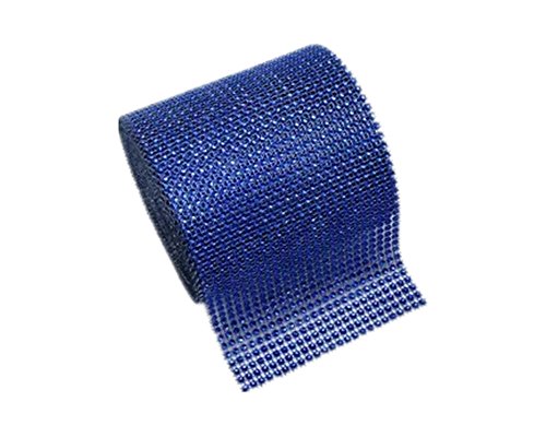Rhinestone Ribbon Bling Wrap Bulk DIY Roll for Event Decorations Bridal/Baby Shower Birthdays, Arts & Crafts Vase & Party Decorations (Royal Blue, 10 Yard)