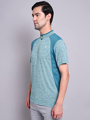 Image of TECHNOSPORT Men's Polyester Slim Fit T-Shirt