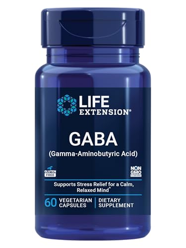 Life Extension GABA, Stress Support, GABA Supplement, Mood Support, Sleep, Relaxation, Gluten-Free...