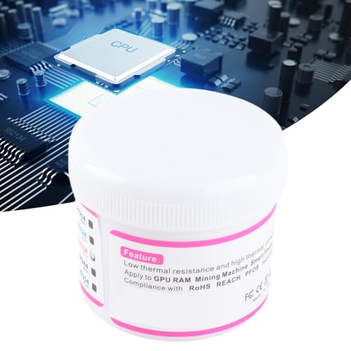 Pâte Thermique Rose HY204 10g - Conductivité 4,0 W/m-k, Pour CPU, GPU, Chipsets, Résiste -50°C à 340°C - 9