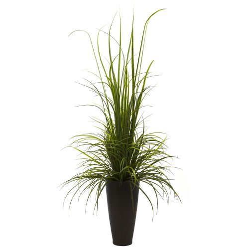 Nearly Natural 4969 64in. River Grass with Planter (Indoor/Outdoor),Green,62.5