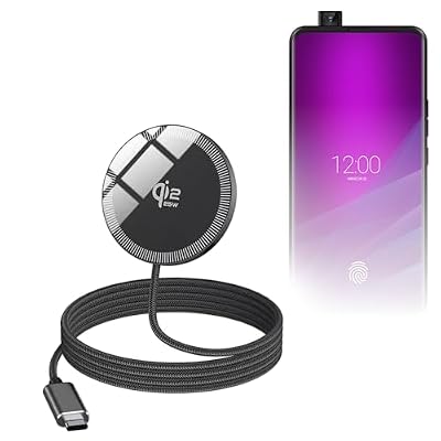 BoxWave Cables & Adapters Compatible with Allview Soul X6 Xtreme - MagnetoDisc Qi2 Wireless Charger (25W), Circular Magnet Desktop Travel Disc - Jet Black