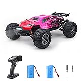 Rhybor Coche Teledirigido 1:10 46 Km/h Coche RC Monster Truck Teledirigido 2 Baterías con 30 Minutos de Juego 2.4 GHz Coche Radiocontrol Coches Teledirigidos todoterreno RC Car para Niños Adulto