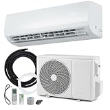 HOMFME 9000 BTU Air Conditioner Wall Split, 5 in 1 Split AC Unit Air Cooler Heater Air Purifier Fan Dehumidifier with Remote Control, Heat Pump, 2.6 kW, Inverter, Installation Kit Included