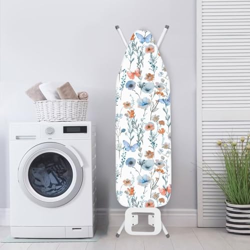 Image of Ironing Board Cover, Standard Size 15x54, Poppy Art Print, Elastic Edge, Resist Scorching, Adjustable Fastener, Fashion Iron Board Covers