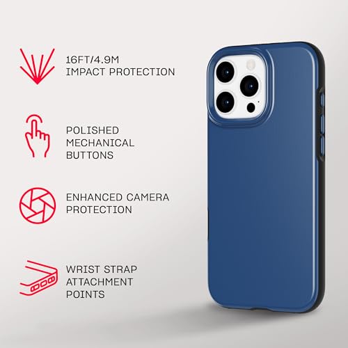 Image of Tech21 EvoDusk for iPhone 16 Pro Max Compatible with MagSafe - Impact Protection Case 15x Military Standard Tested - in Blue /Black