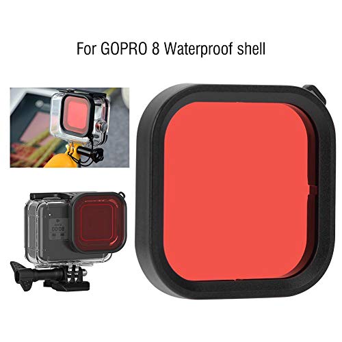 Camera Diving Lens Filter,Professional Dustproof Photograph Waterproof Housing Case Underwater Lens Filter Dive Accessory For Gopro 8 Action Sports Camera(Red) #TOP4