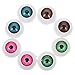 Happyyami 40Pcs Artisanat Globes Oculaires en Plastique Effrayant Yeux Creux Demi Yeux Globe Oculaire pour Halloween DIY Artisanat Marionnettes Poupée Ours Animal en Peluche Jouets 20MM