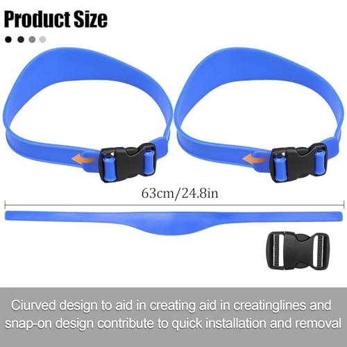 FOWSRHRG 1PC Neckline Shaving Template for DIY Self Haircutting, Adjustable Hair Trimming Guide, Silicone Curved Haircut Band for Cleaning Straight Neck Hairline (Blue)