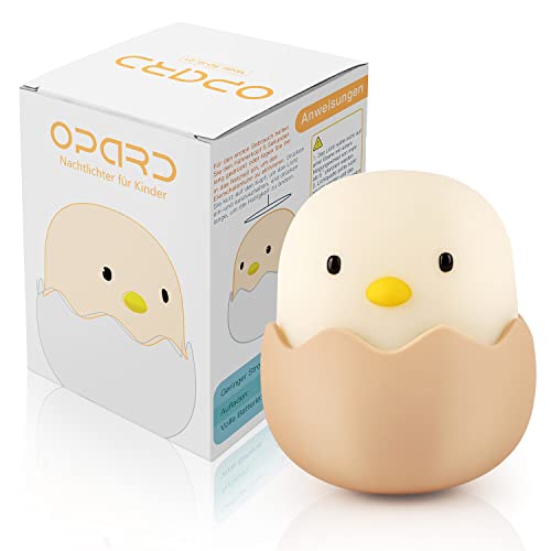 Opard LED Nachtlicht Kinder Baby, Dimmbare Stilllicht, Tragbare Eierschale Touch Lampe mit USB Ladefunktion, Warmweißes Licht für Babyzimmer & Schlafzimmer