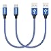 Produktbild USB C Kabel Kurz [2Stück/ 50CM] Ladekabel USB C 3.1A Typ C Schnellladekabel, Nylon USB A auf USB C Ladekabel für Samsung Galaxy S23 S22 S21 S20 S10, A53 A52 A33 A34 A20e A14 A13 usw (Blau)